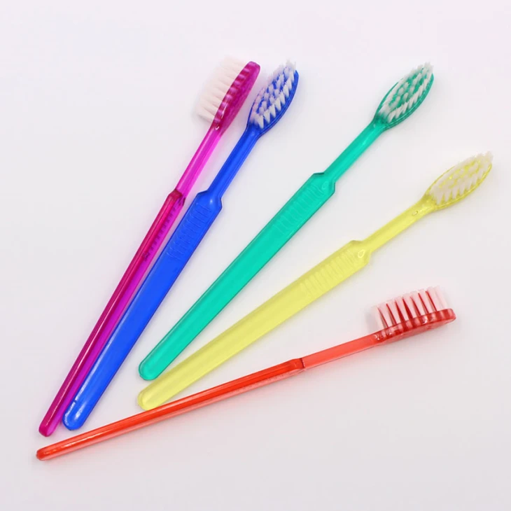 Hotel Disposable Plastic Clear Toothbrush